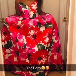 This is a prom dress that has only been worn once